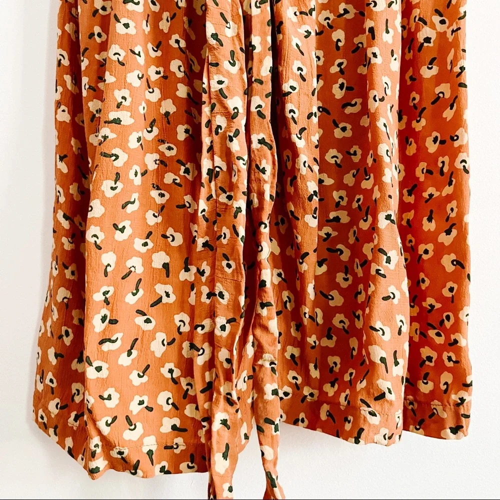 Faithfull The Brand Cedric Jumpsuit Vintage Bloom Peach Floral Women’s Large 8 - Picture 14 of 17